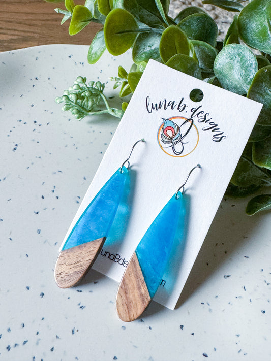 Summer: Wood/Resin Drops (Blue)