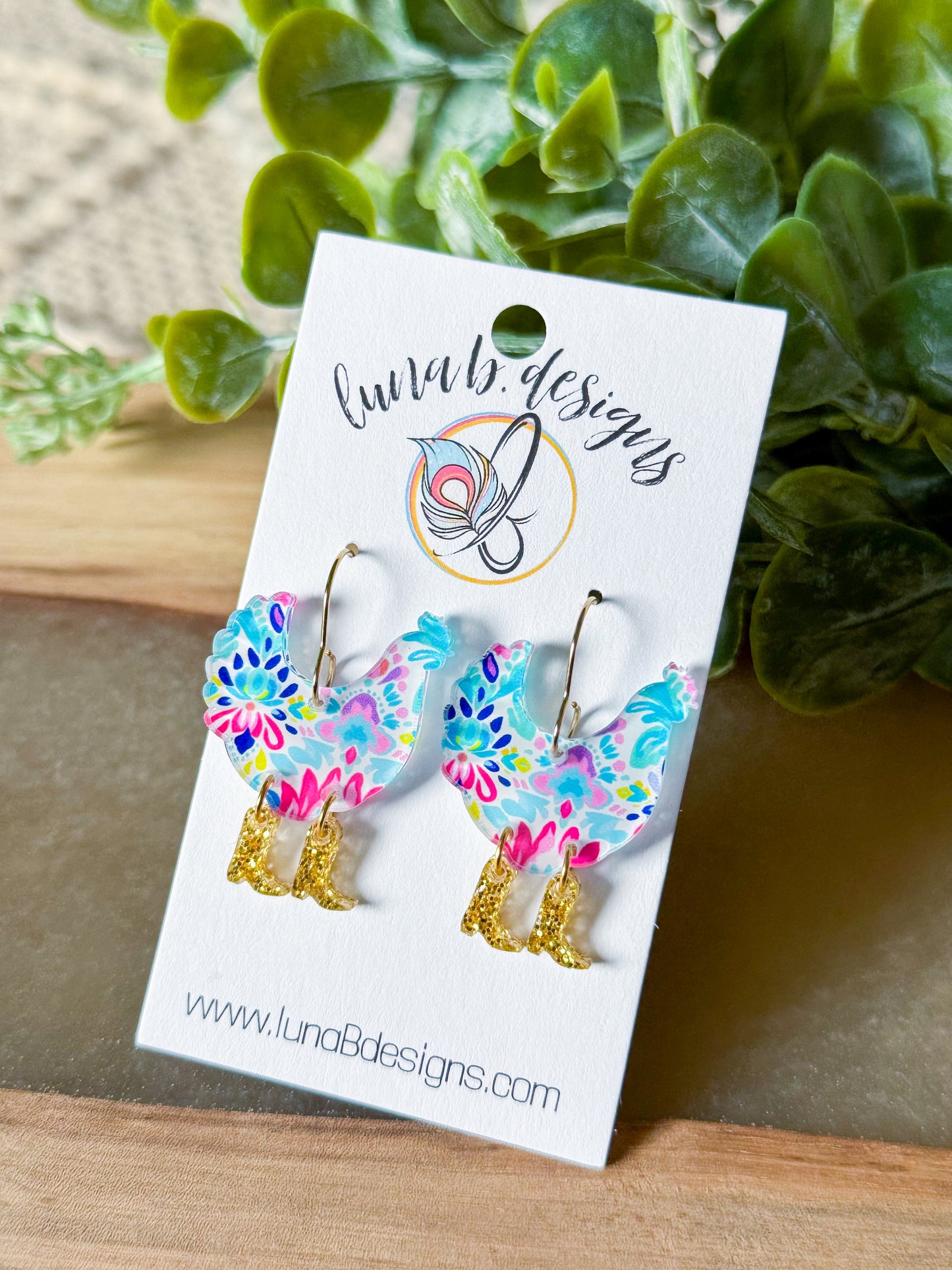 Floral Friends: Chicken w/ Boots