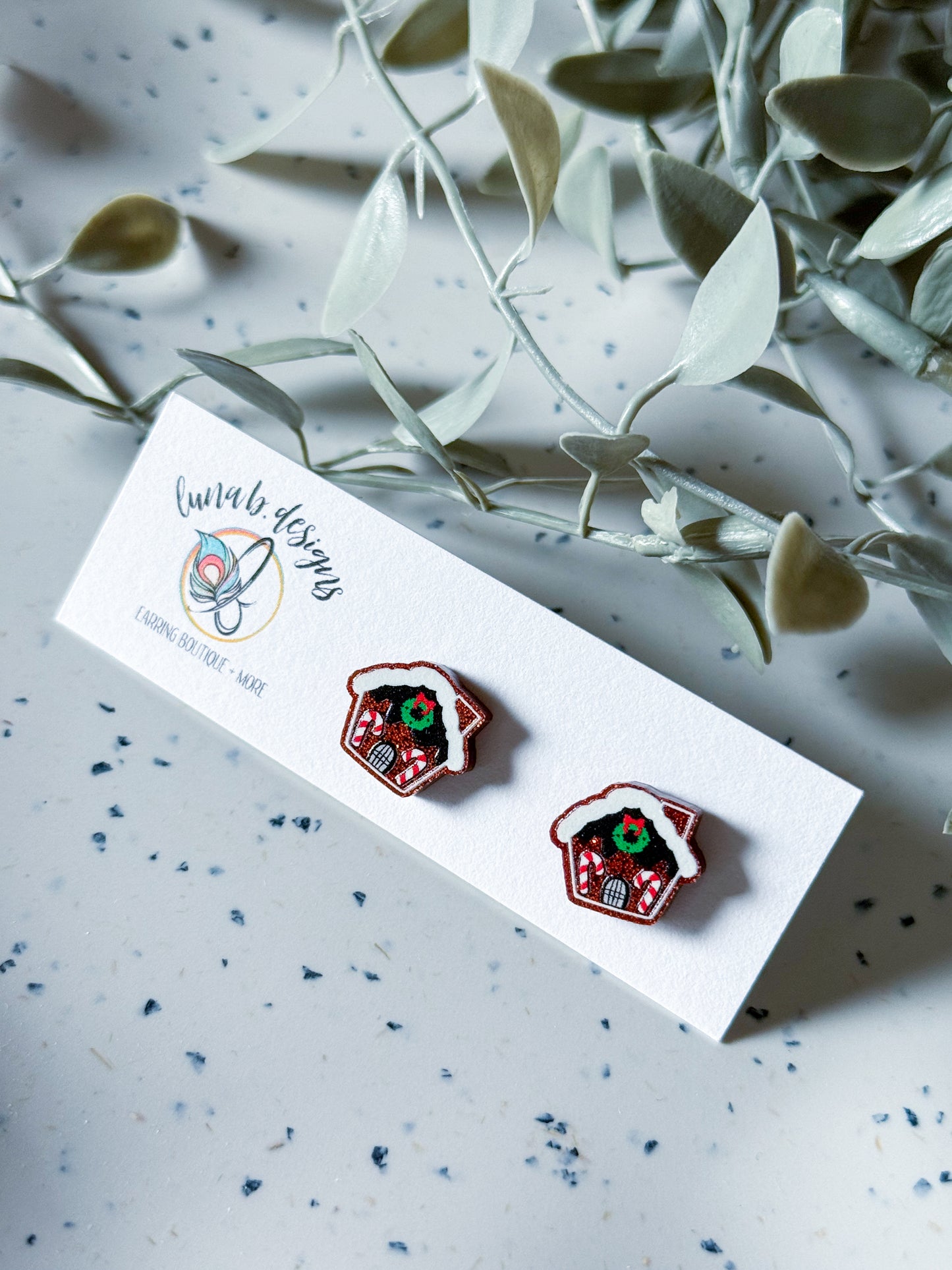 Christmas Collection Studs: Gingerbread House