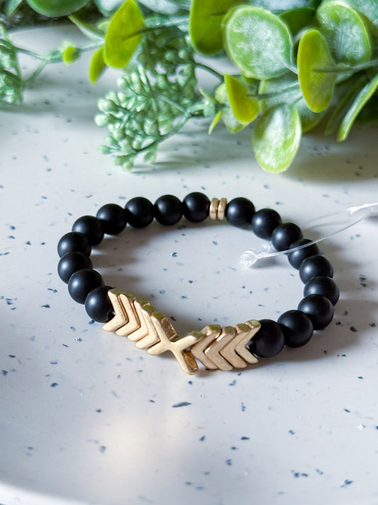 Bracelets - Double Arrow (Black)