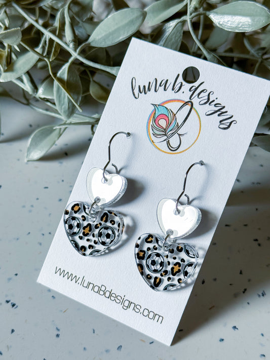 Game Day Leopard Hearts: Soccer