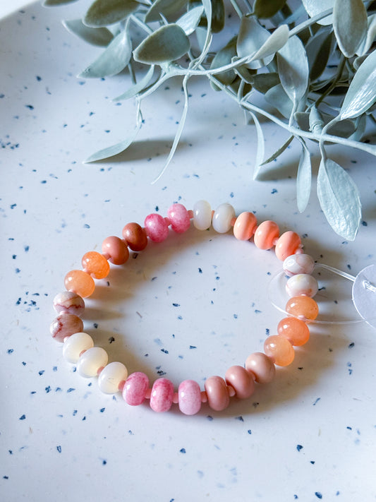 Candy Stone Beaded Bracelet - Peach