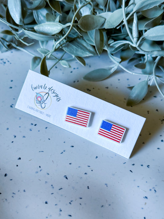 USA Flag Studs