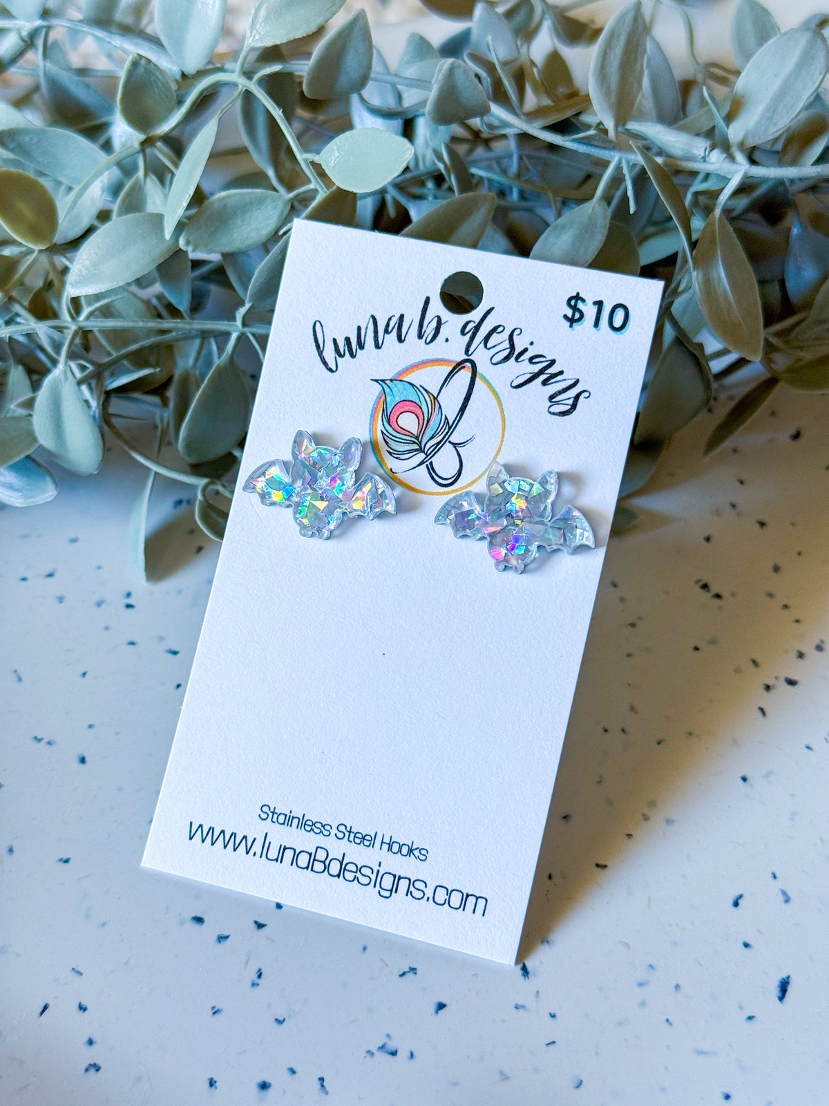 FALLoween: Bat Large Studs