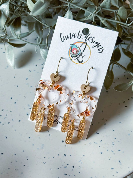 Valentine: Gold Flake Hearts