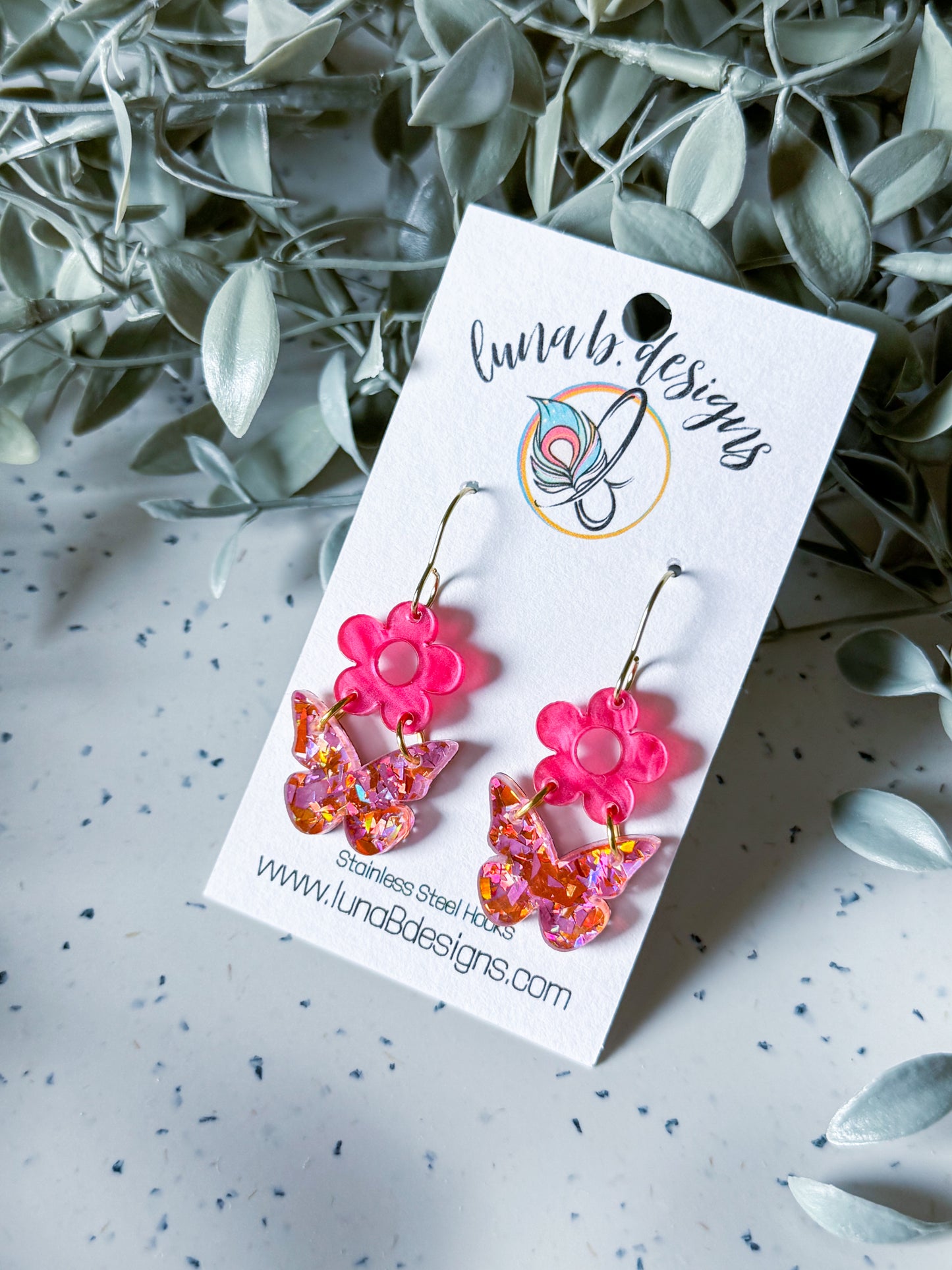 Spring & Easter: Pink/Orange Butterfly