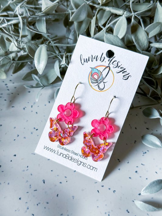 Spring & Easter: Pink/Orange Butterfly