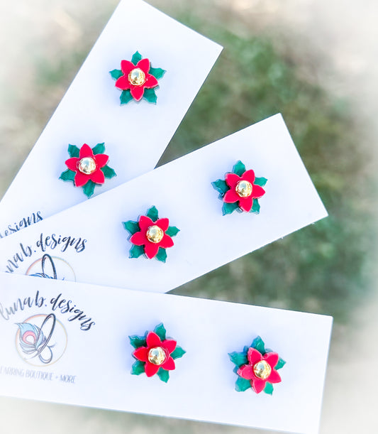 Christmas Collection: Poinsettia Studs