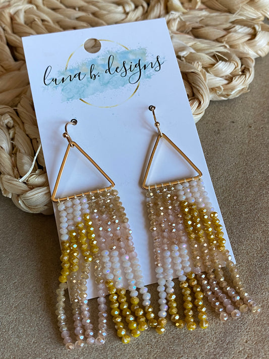 Beaded Triangle - Mustard